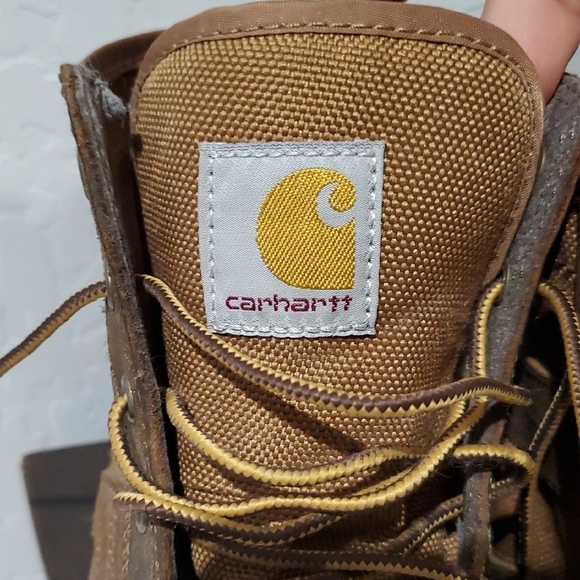 Carhartt Brown Tan Work Sneaker Boots Construction Leather Rubber Sole Fast Dry main image 12